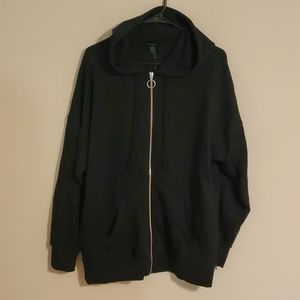 Womens Oversized Zip Hoodie